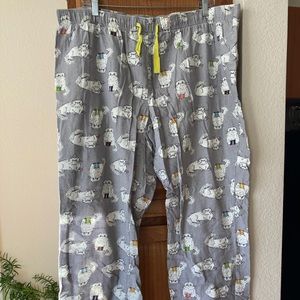 Cat print pajama pants